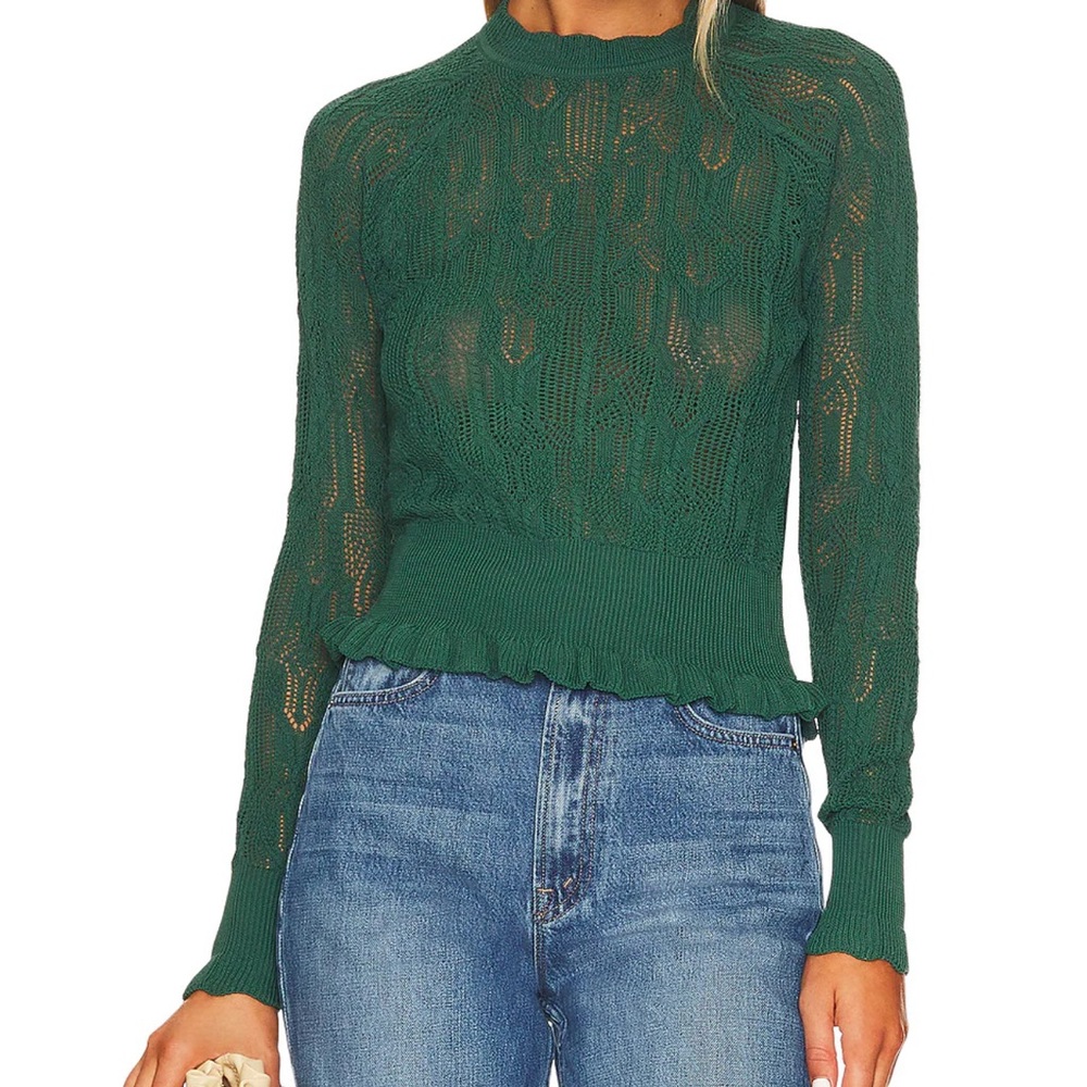 Joie Caire Sweater in Posy Green size Small